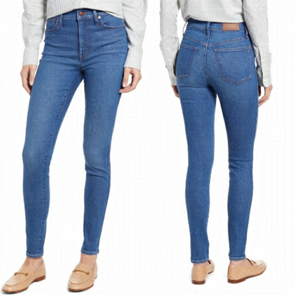 NWT 2021 Madewell 11 Inch High Rise Skinny Jeans Sizeโ 24 Helmsford Wash M6286